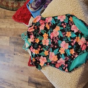 Wonder Nation Tropical girls one piece Swimwear L(10-12)